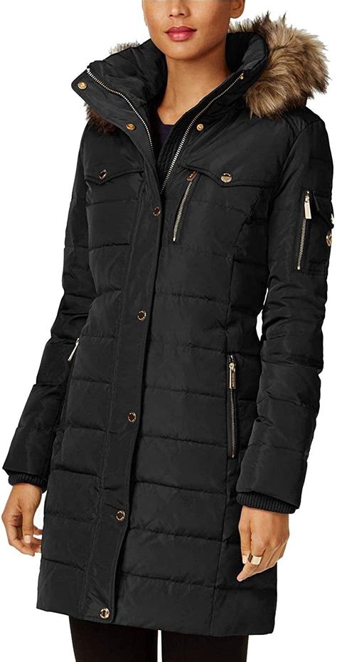 michael kors winter jacket black|michael kors winter coats clearance.